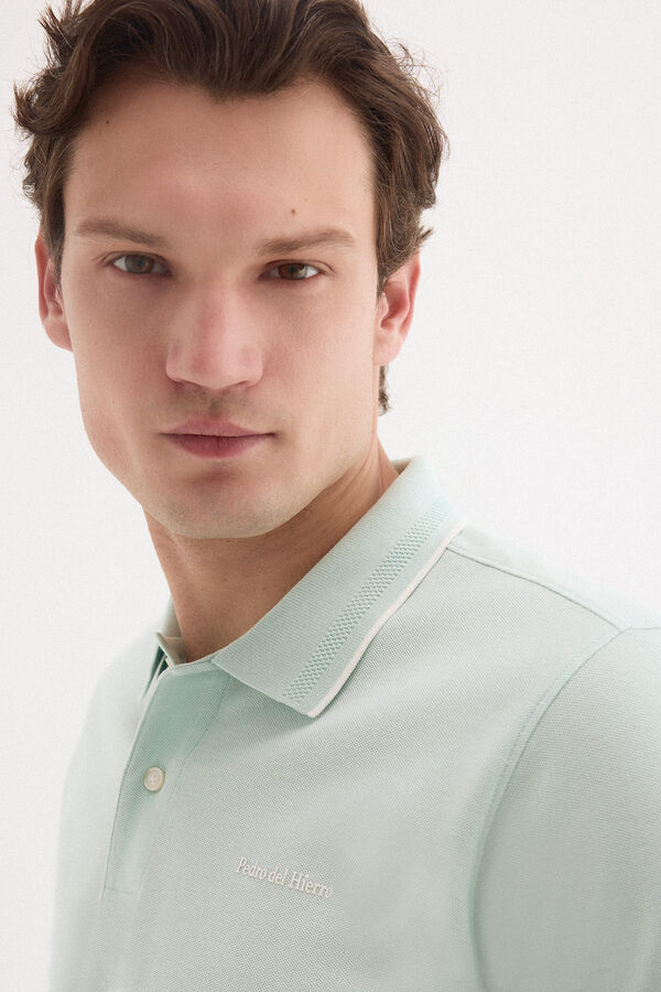 Pedro del Hierro Polo tips logo Verde