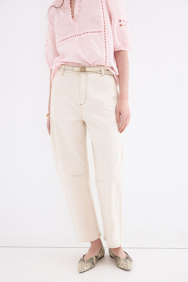 Pedro del Hierro Jeans barrel balloon Crudo
