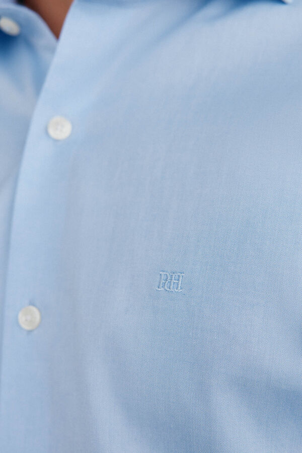 Pedro del Hierro Camisa de vestir lisa non iron + antimanchas Azul
