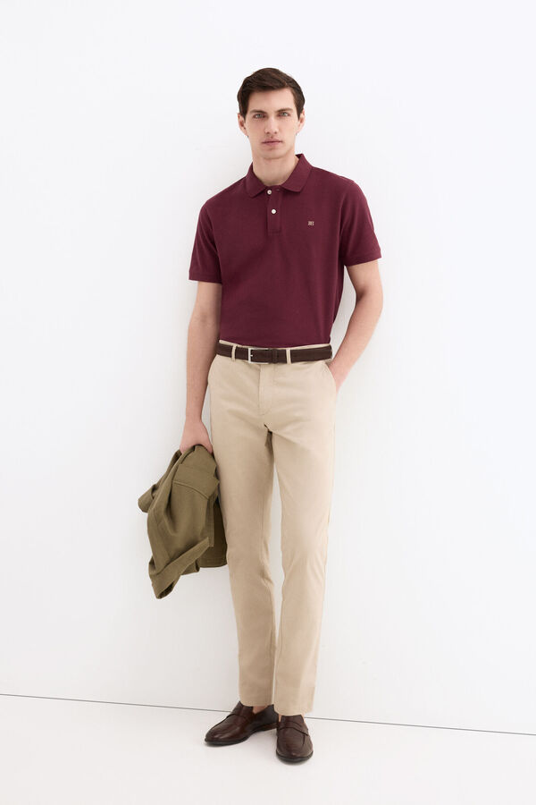 Pedro del Hierro Chino estructura slim fit Beige