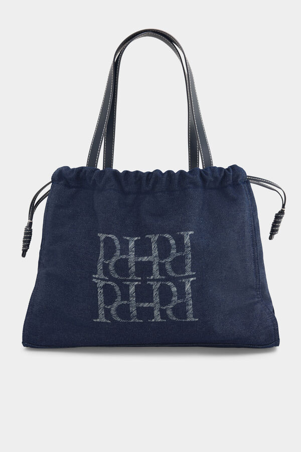 Pedro del Hierro Bolsa shopper de mezclilla Azul