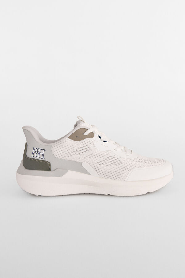 Pedro del Hierro Zapatilla textil cordones Blanco