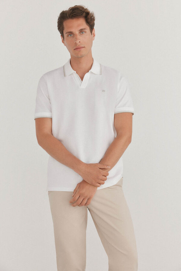 Pedro del Hierro Polo tips Blanco