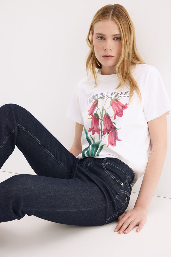 Pedro del Hierro Camiseta manga corta estampada Blanco