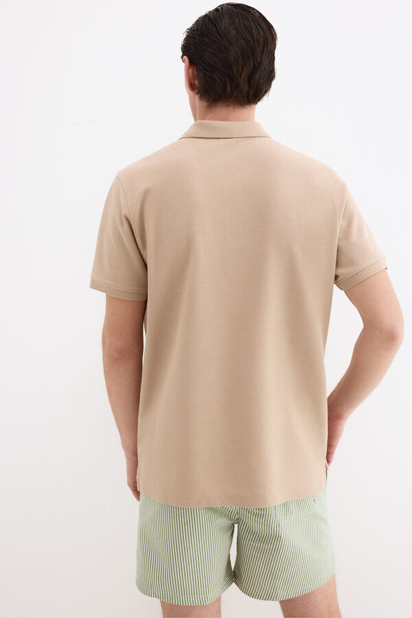 Pedro del Hierro Polo b&aacute;sico piqu&eacute; Beige