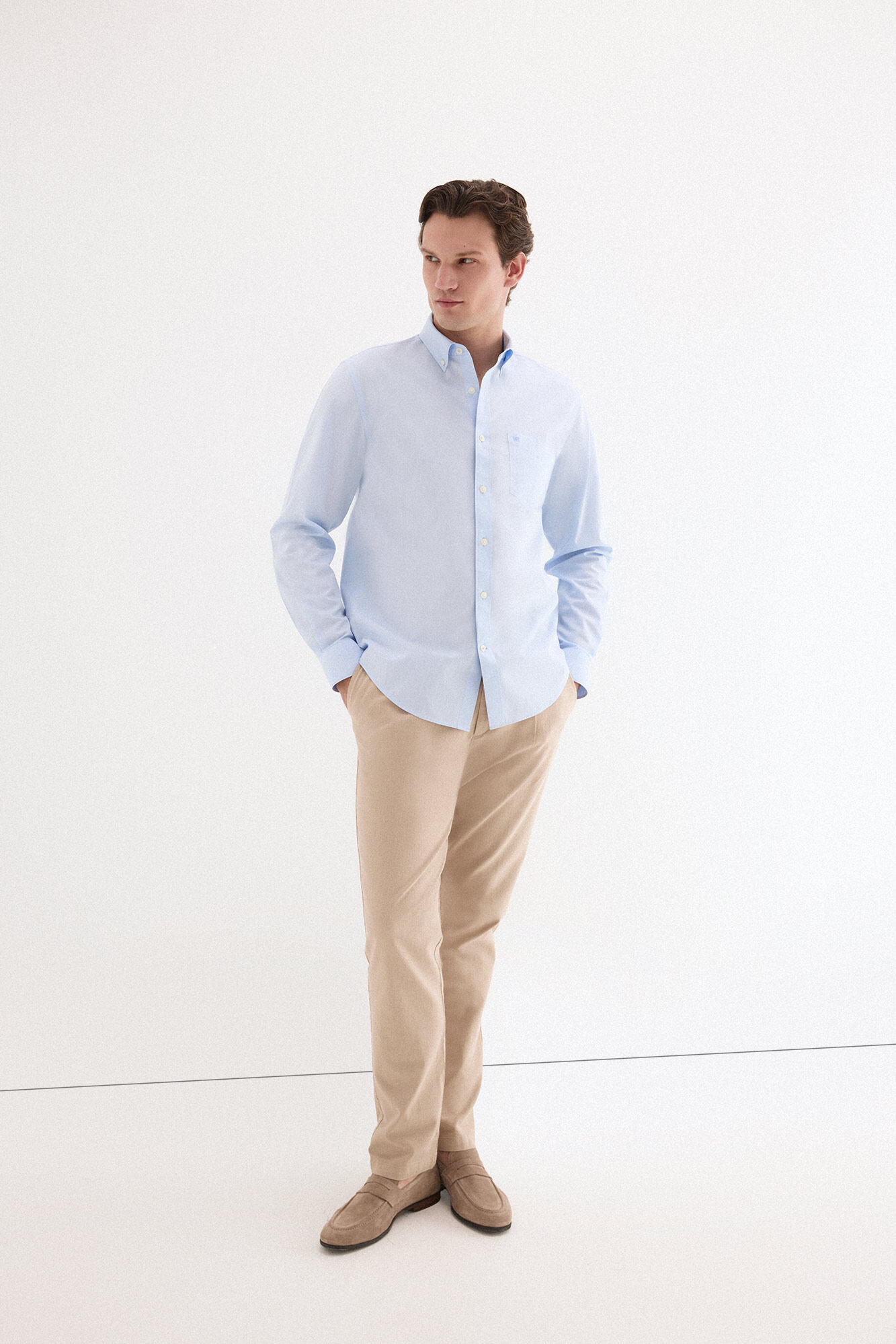 Pedro del Hierro Camisa non iron + antimanchas lisa