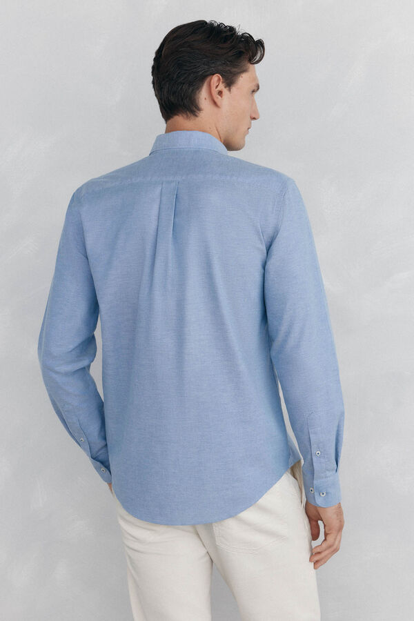 Pedro del Hierro Camisa oxford lisa non iron Azul