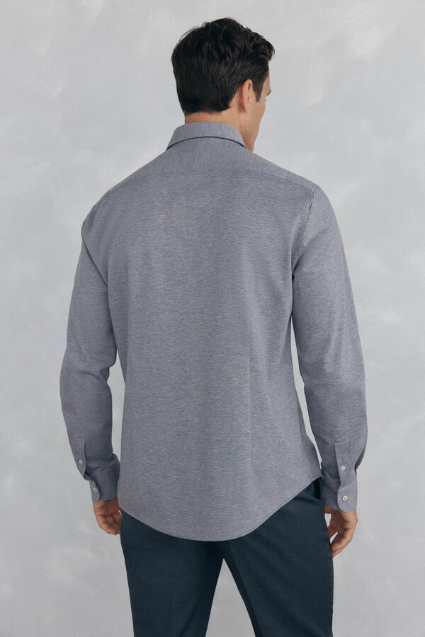 Pedro del Hierro Camisa lisa de punto Gris
