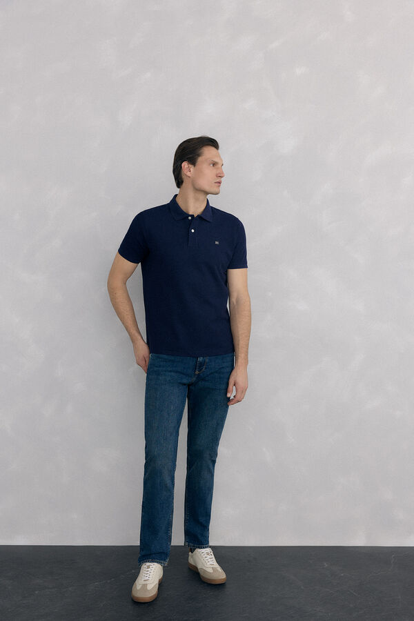 Pedro del Hierro Polo b&aacute;sico piqu&eacute; Azul