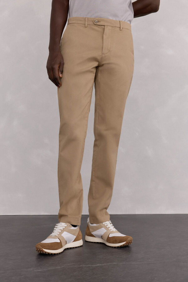 Pedro del Hierro Pantal&oacute;n premium chino slim fit Beige