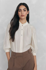 Pedro del Hierro Blusa holgada lisa Beige