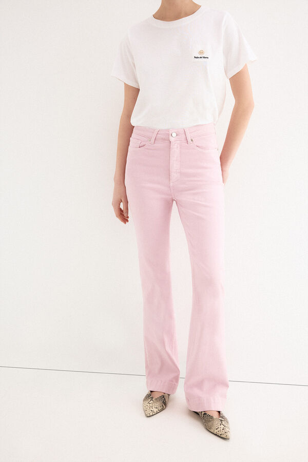 Pedro del Hierro Jeans push up flare Rosa