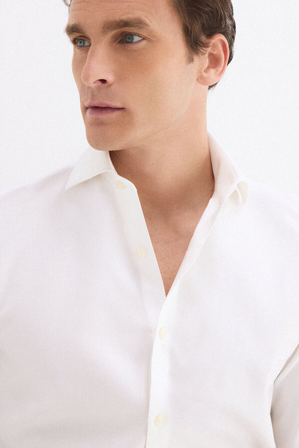 Pedro del Hierro Camisa vestir lisa non iron + antimanchas Blanco