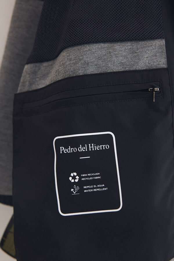 Pedro del Hierro Cazadora t&eacute;cnica ligera con capucha Azul