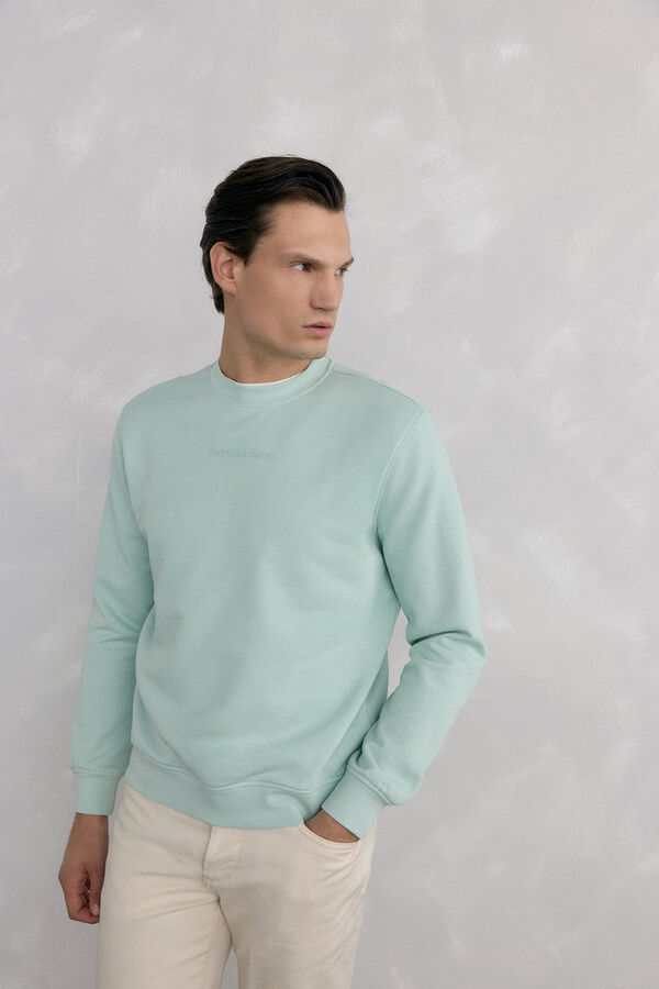Pedro del Hierro Sudadera cuello caja Verde