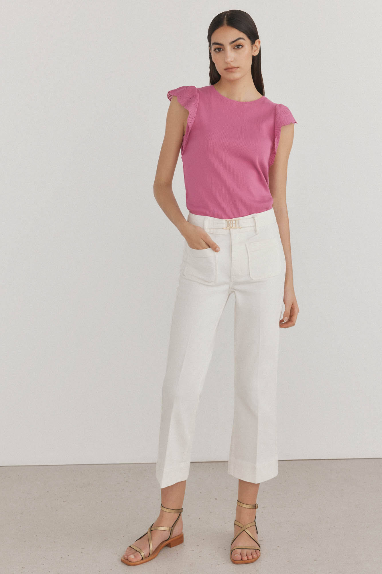 Pedro del Hierro Jeans stove pipe cropped