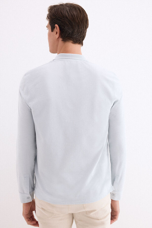 Pedro del Hierro Polo manga larga Azul