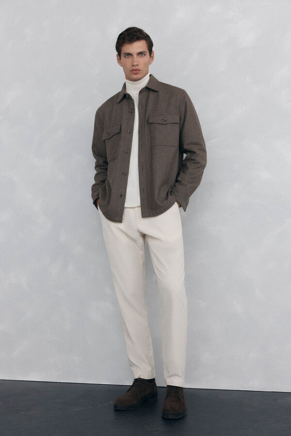 Pedro del Hierro Jersey cuello cisne Crudo