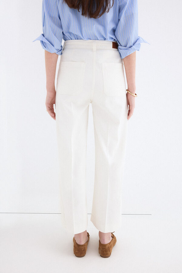 Pedro del Hierro Jeans wide flare Crudo