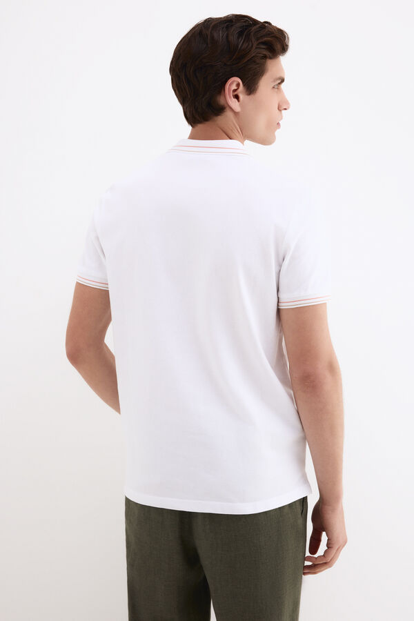 Pedro del Hierro Polo tips jacquard Blanco