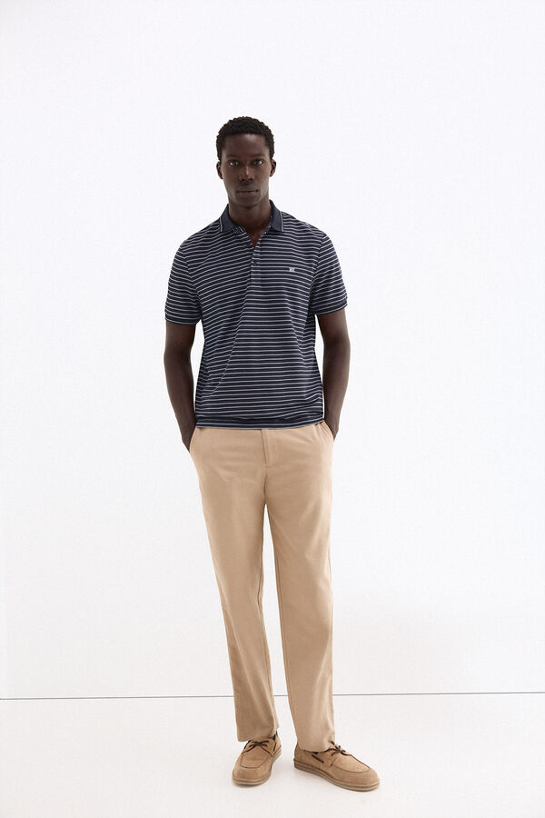 Pedro del Hierro Polo de rayas Azul