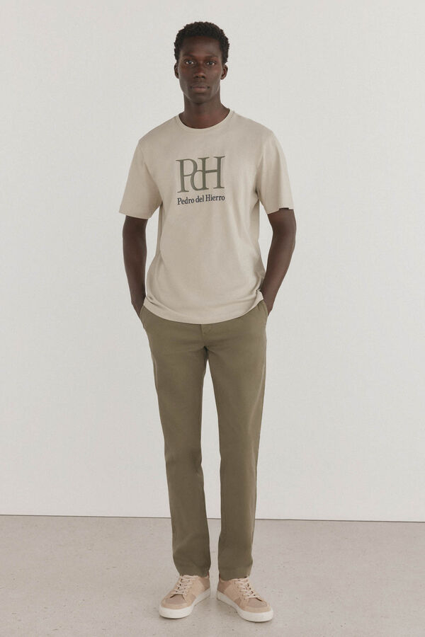 Pedro del Hierro Camiseta logo Beige