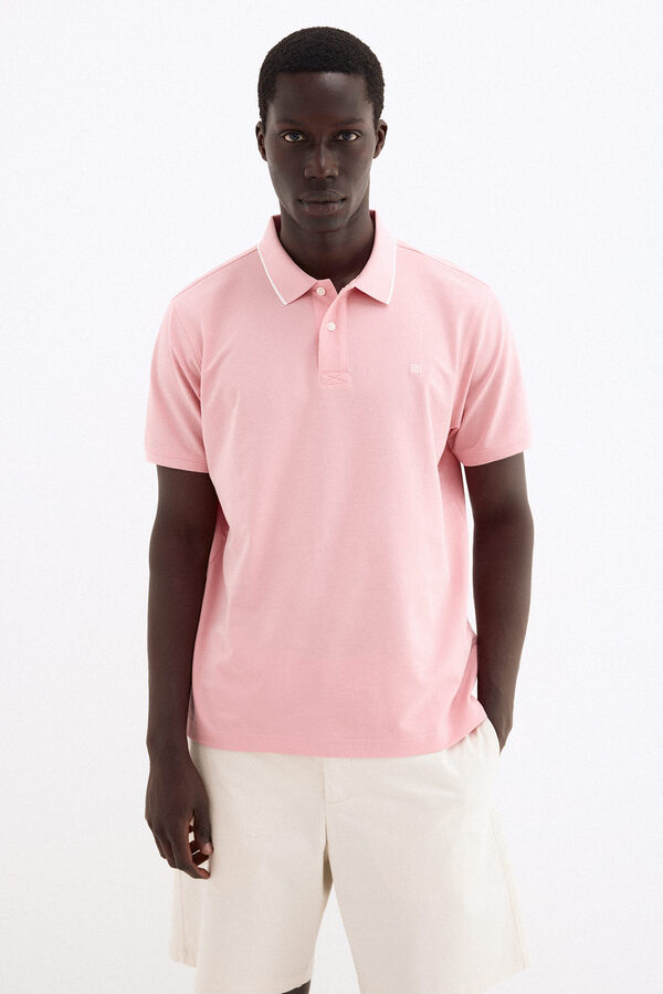 Pedro del Hierro Polo b&aacute;sico tips Coral