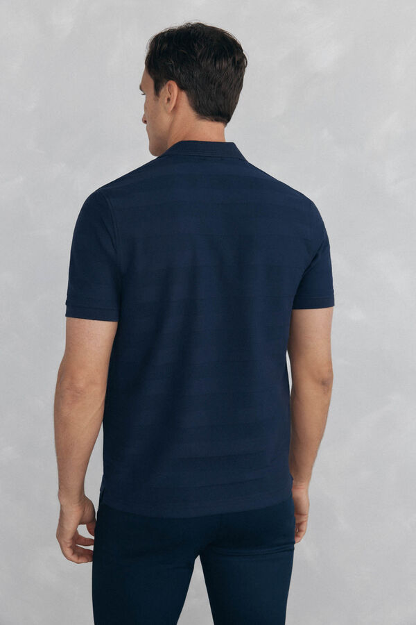 Pedro del Hierro Polo de jacquard Azul