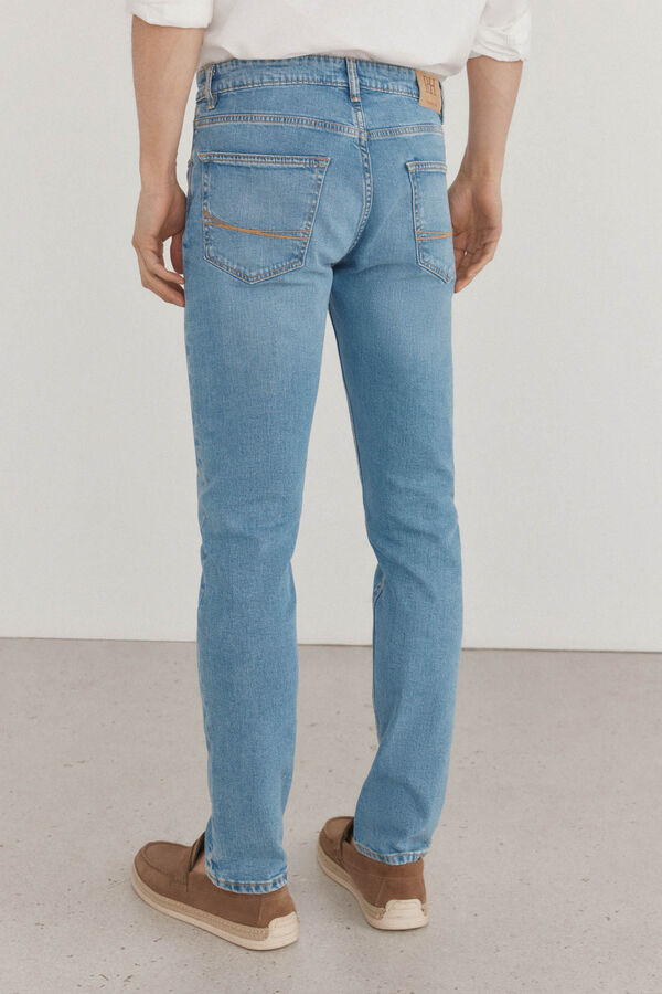 Pedro del Hierro Pantal&oacute;n de mezclilla premium slim fit Azul