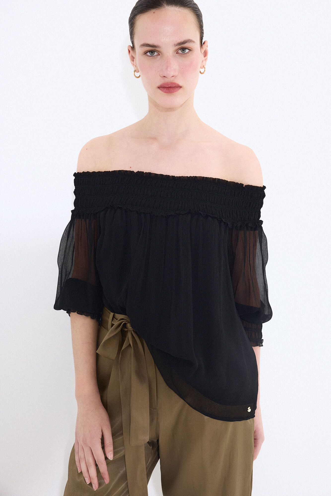 Pedro del Hierro Blusa gasa engomada