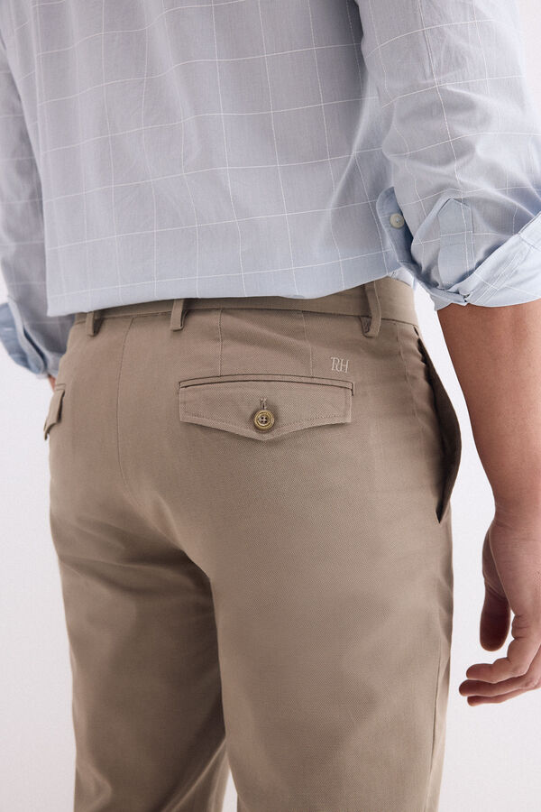 Pedro del Hierro Chino print slim Gris