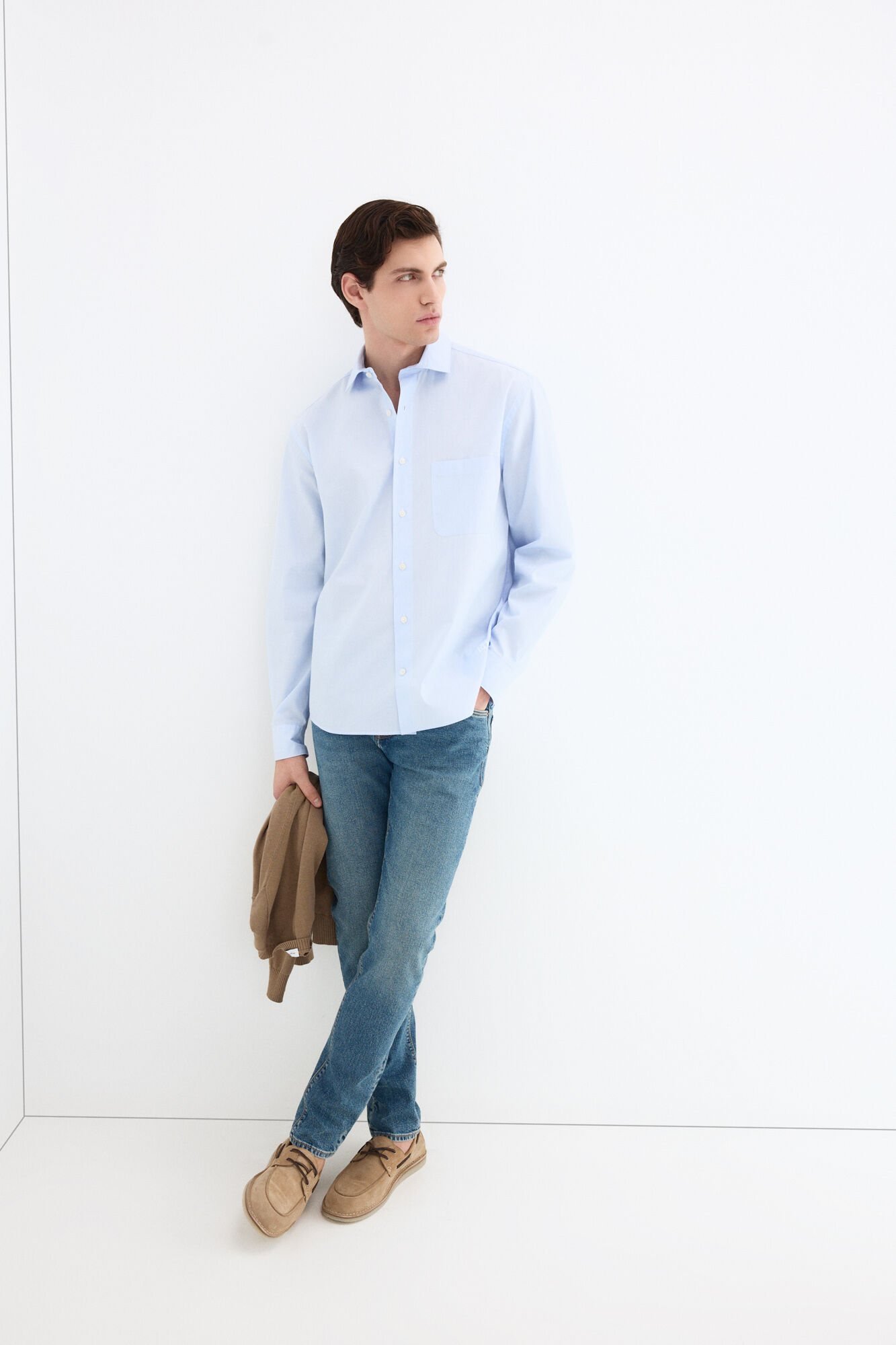 Pedro del Hierro Camisa lisa popel&iacute;n