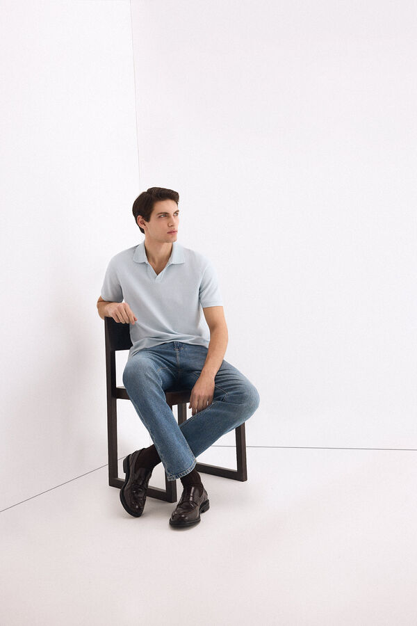 Pedro del Hierro Polo textura Azul