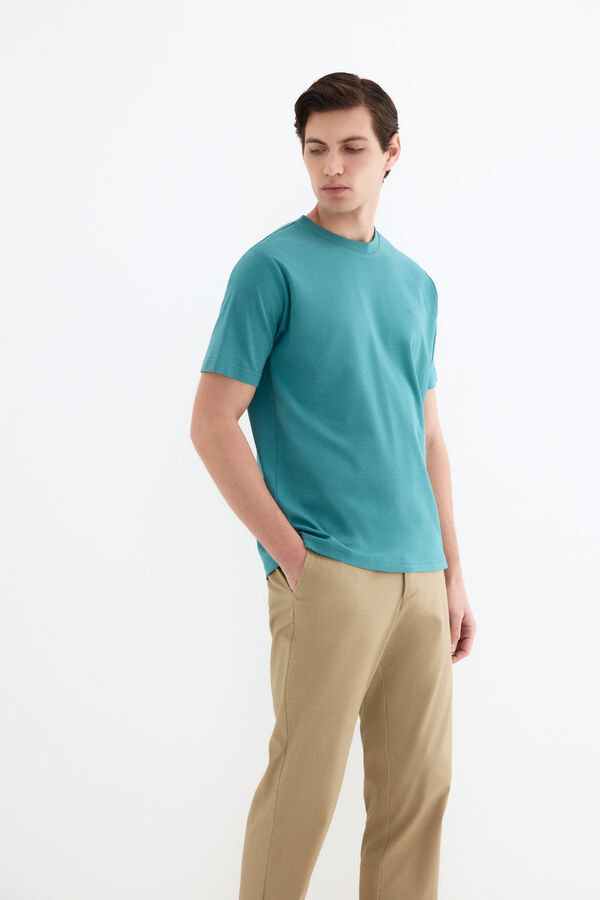 Pedro del Hierro Camiseta mercerizada Turquesa