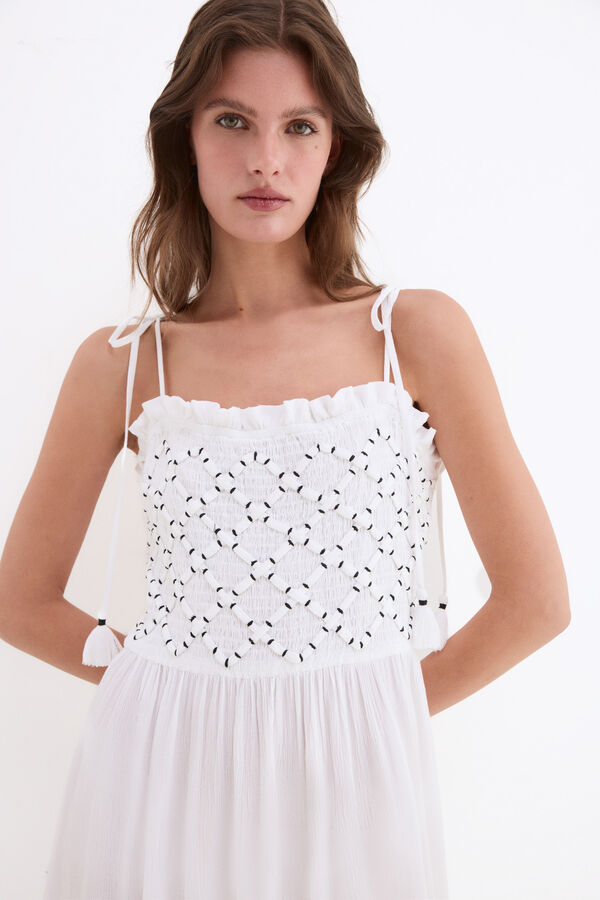 Pedro del Hierro Vestido playero Blanco