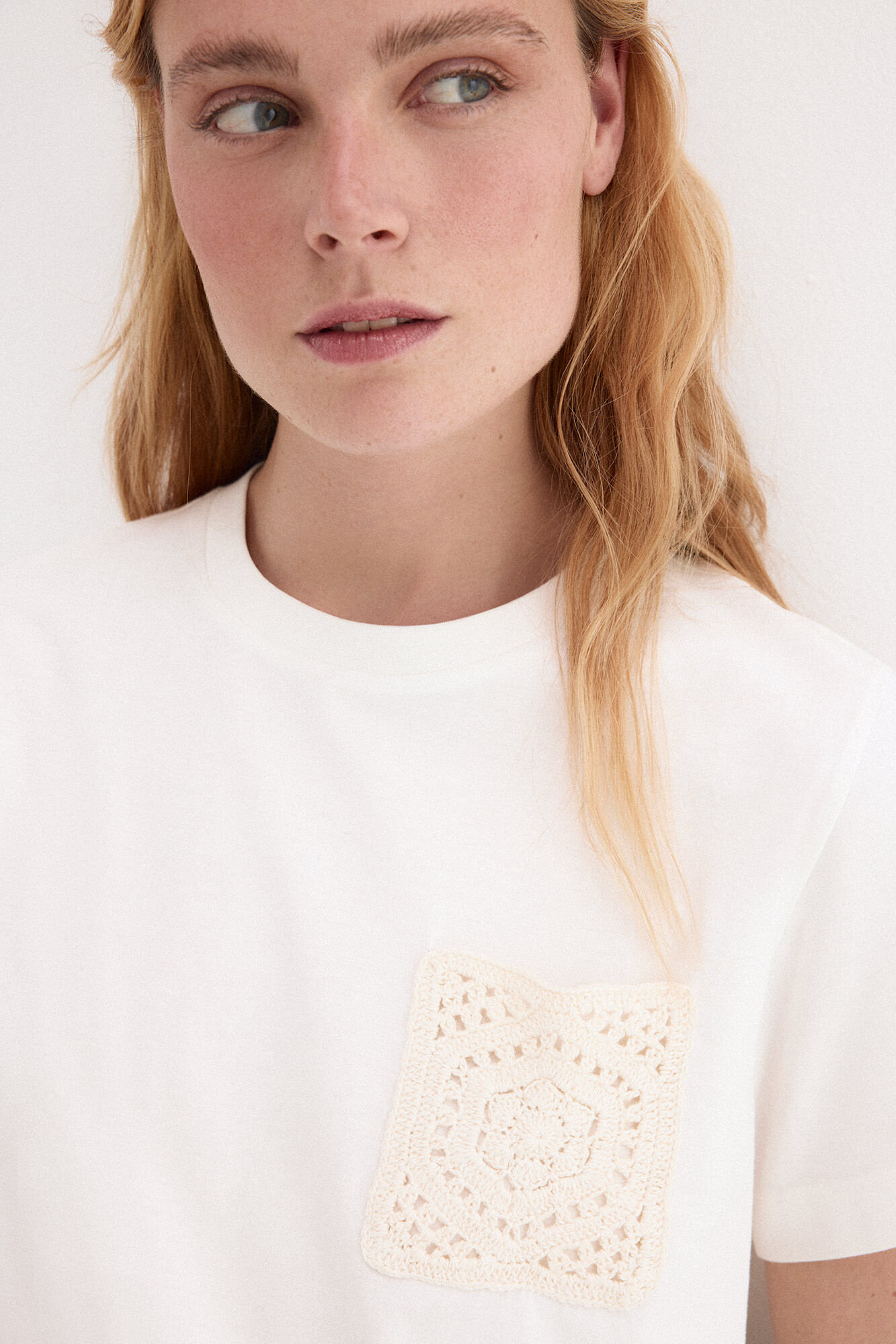 Pedro del Hierro Camiseta bolsillo crochet