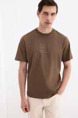 Pedro del Hierro Camiseta logo Marr&oacute;n