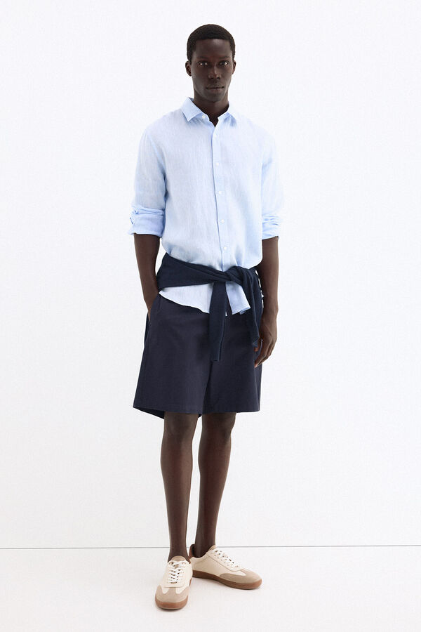 Pedro del Hierro Bermuda ligera con gomas Azul