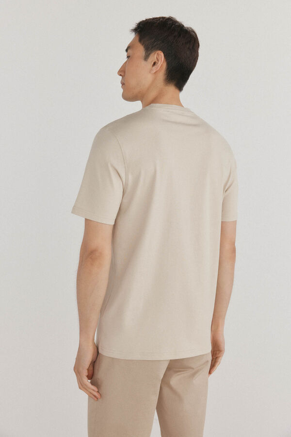 Pedro del Hierro Playera con logo posicional Beige