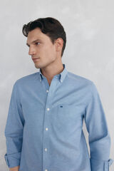 Pedro del Hierro Camisa oxford lisa non iron Azul