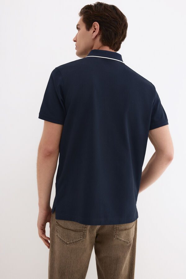 Pedro del Hierro Polo b&aacute;sico tips Azul