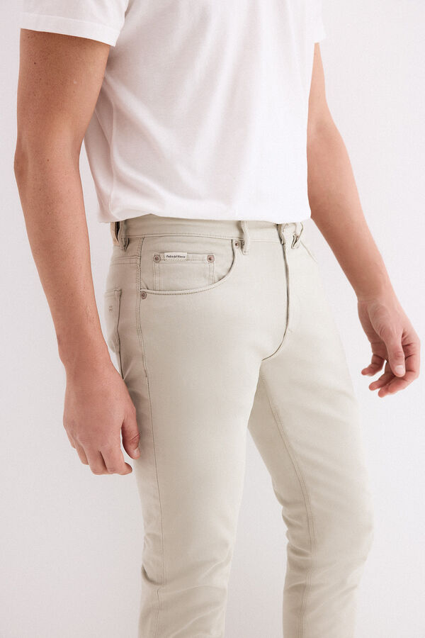 Pedro del Hierro Pantal&oacute;n 5 bolsillos slim Gris