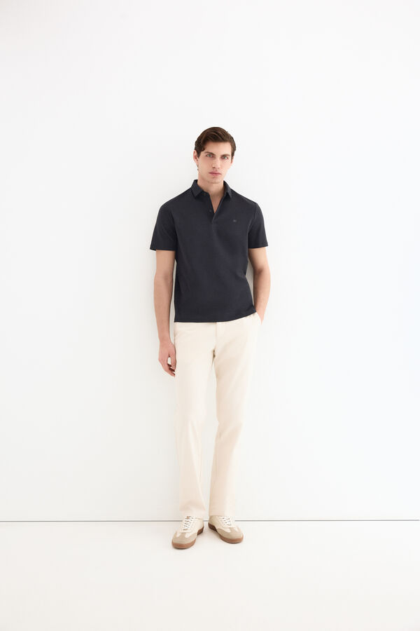 Pedro del Hierro Polo mercerizado Azul