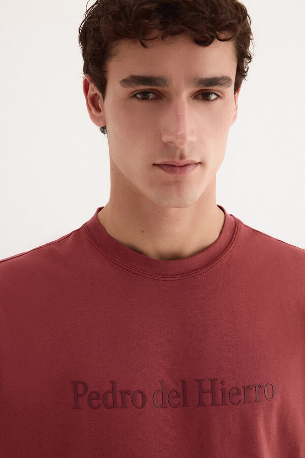 Pedro del Hierro Camiseta logo Burdeos