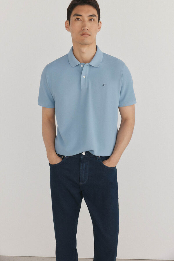 Pedro del Hierro Polo b&aacute;sico piqu&eacute; Azul
