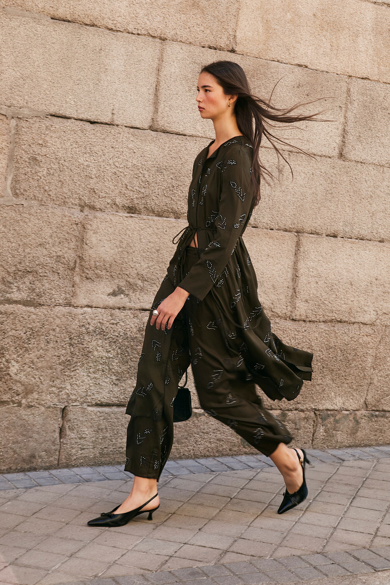 Pedro del Hierro Pantal&oacute;n recto bordado