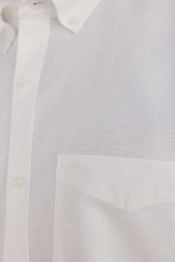 Pedro del Hierro Camisa non iron oxford liso Blanco