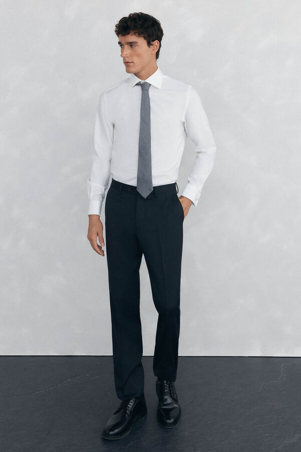 Pedro del Hierro Camisa pu&ntilde;o gemelos non iron + antimanchas Blanco