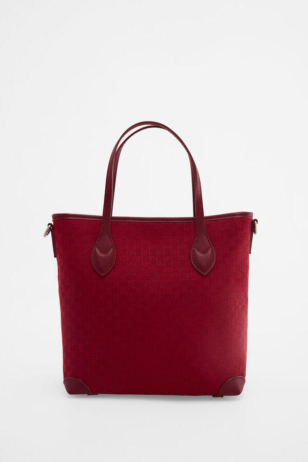 Pedro del Hierro Bolsa tote mediana de jacquard cherry Burdeos