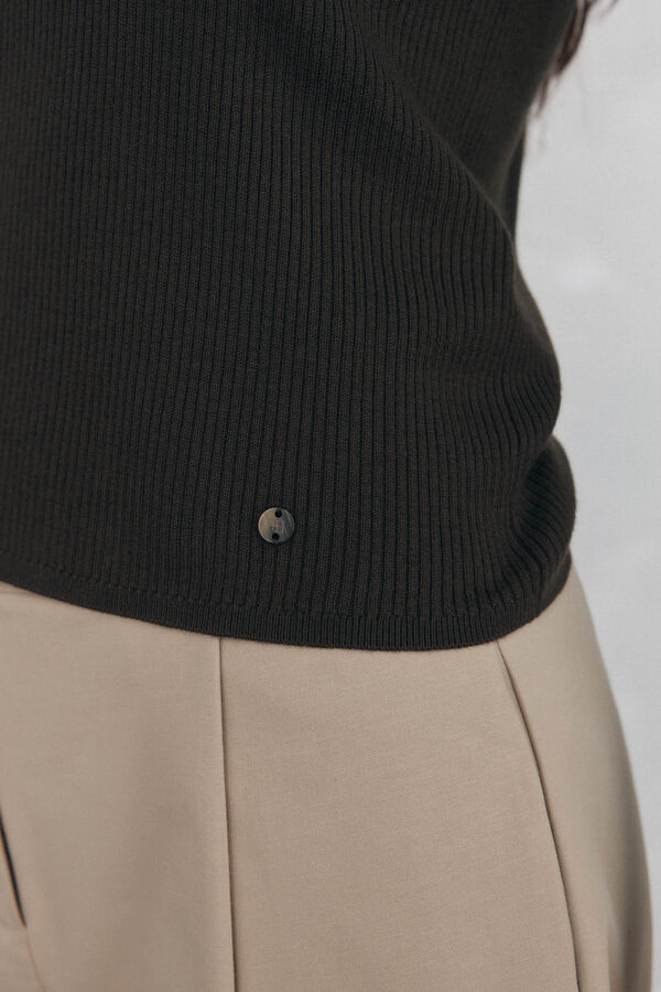 Pedro del Hierro Jersey canal&eacute; manga abullonada Verde